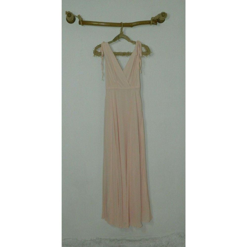 Lulu's Dress‎ Gown Size Small Dance the Night Away Blush Pink Backless Maxi